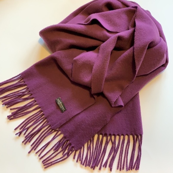 FIORI DI FIRENZE Long wool blanket scarf shawl wrap Italian wool winter luxury - Picture 2 of 8